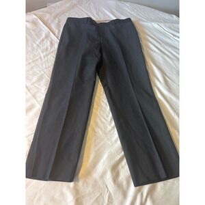 Unbranded Dress Pants Mens 42x29 Gray Flat Front Professional Trousers